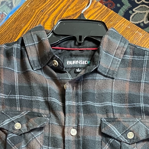 Burnside Plaid Flannel Shirt Men’s Sz Small - Picture 1 of 2